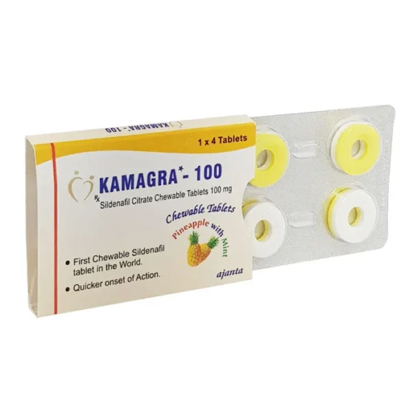 Kamagra Polo Chewable 100 mg (Pineapple With mint)